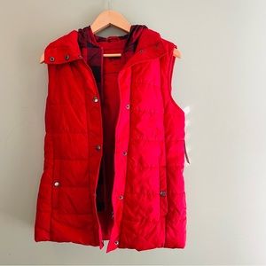 Arizona puffy vest With hood NWT